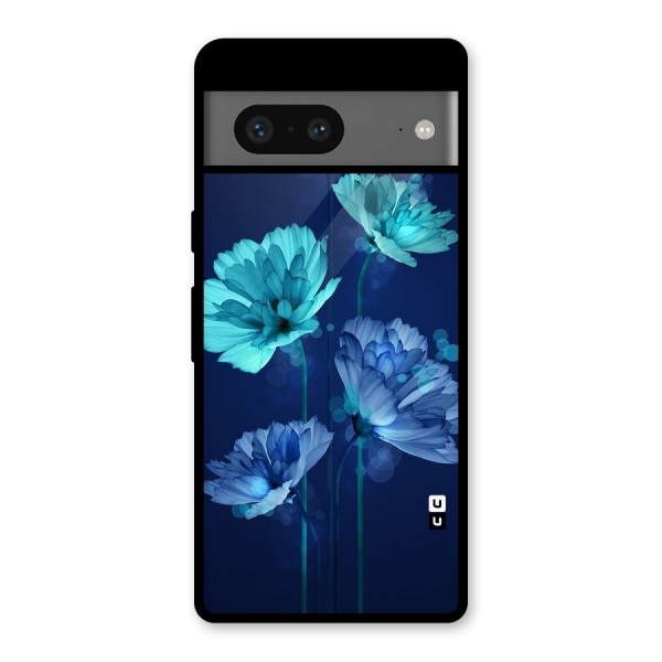 Water Flowers Glass Back Case for Google Pixel 7