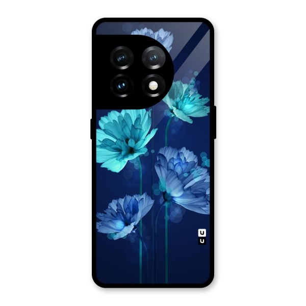 Water Flowers Glass Back Case for OnePlus 11