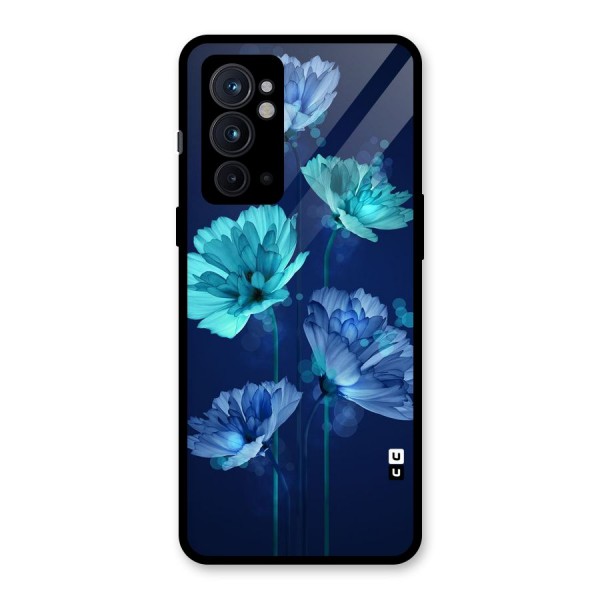 Water Flowers Glass Back Case for OnePlus 9RT 5G