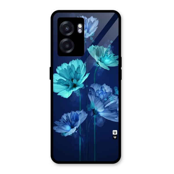 Water Flowers Glass Back Case for Oppo K10 (5G)