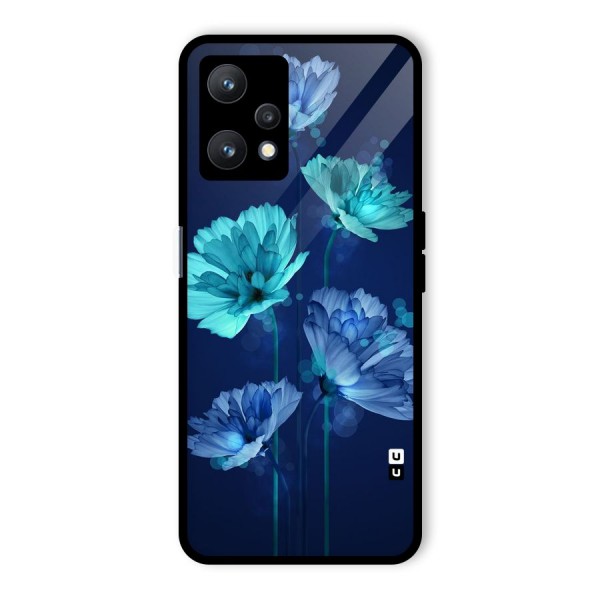 Water Flowers Glass Back Case for Realme 9 Pro 5G