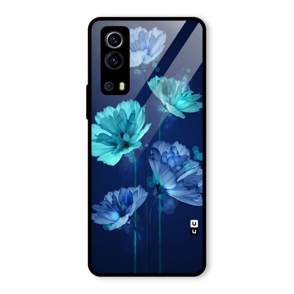 Water Flowers Glass Back Case for Vivo iQOO Z3