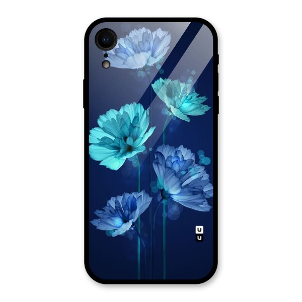 Water Flowers Glass Back Case for XR