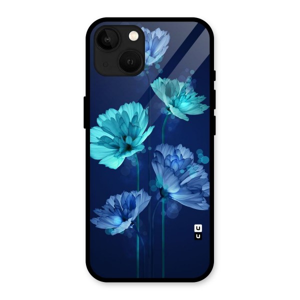 Water Flowers Glass Back Case for iPhone 13