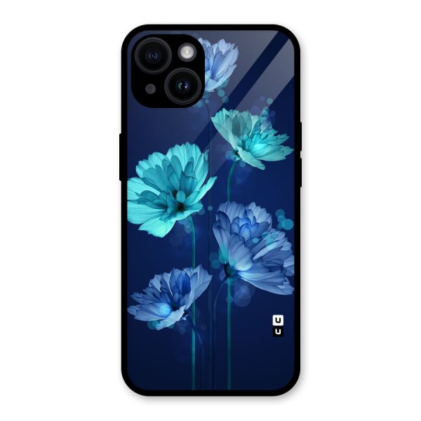 Water Flowers Glass Back Case for iPhone 14