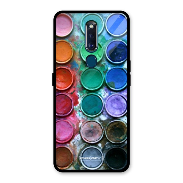 Water Paint Box Glass Back Case for Oppo F11 Pro