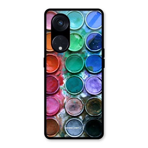 Water Paint Box Glass Back Case for Reno8 T 5G