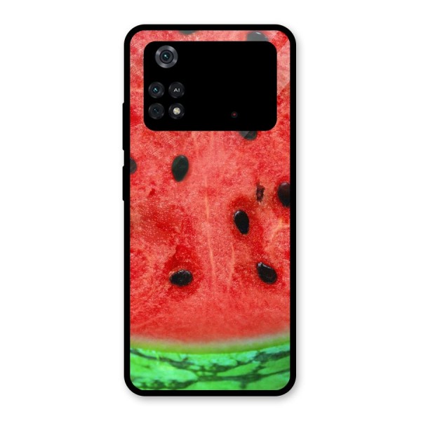 Watermelon Design Glass Back Case for Poco M4 Pro 4G