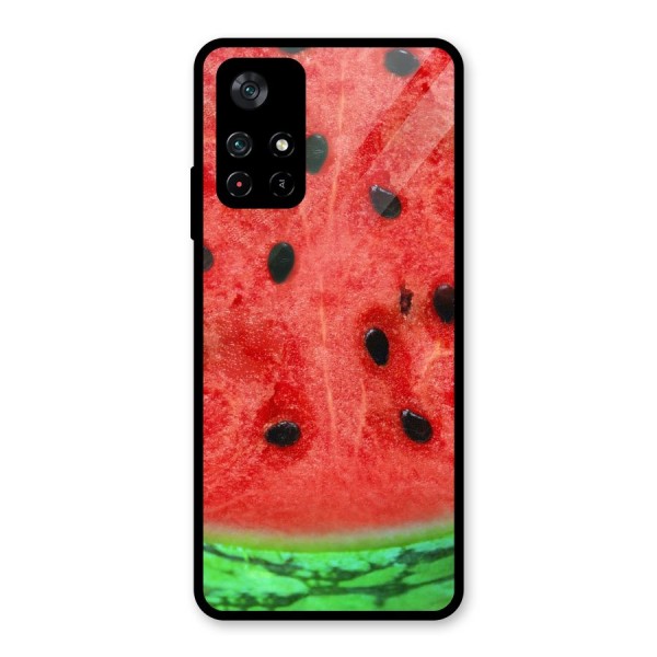 Watermelon Design Glass Back Case for Poco M4 Pro 5G