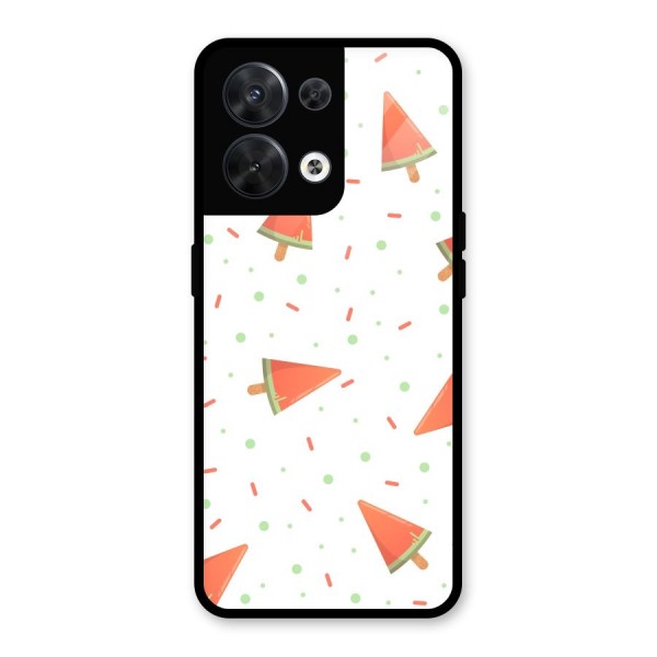 Watermelon Ice Creams Glass Back Case for Oppo Reno8 5G