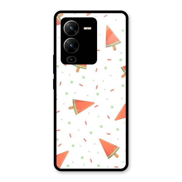 Watermelon Ice Creams Glass Back Case for Vivo V25 Pro