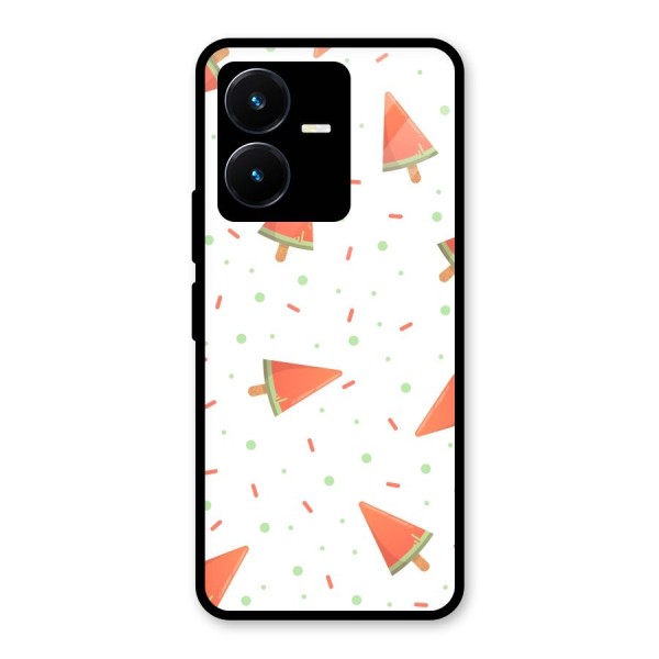 Watermelon Ice Creams Glass Back Case for Vivo Y22