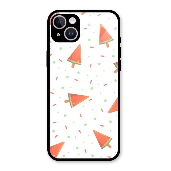 Watermelon Ice Creams Glass Back Case for iPhone 14 Plus