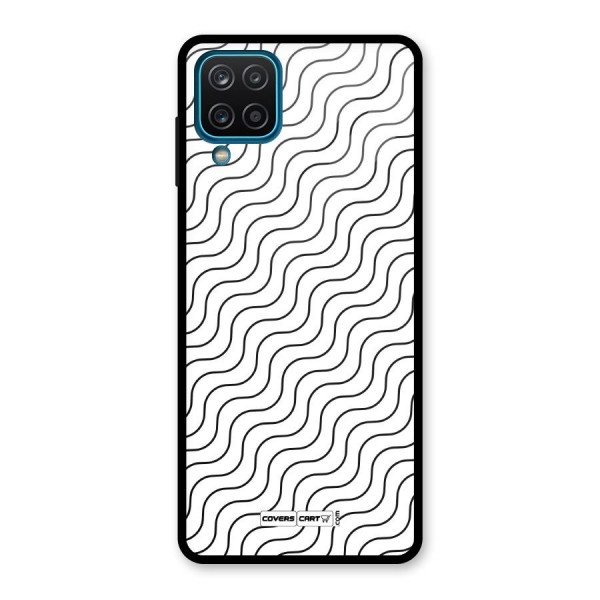 Wavy Pattern Glass Back Case for Galaxy A12