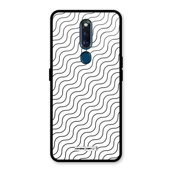 Wavy Pattern Glass Back Case for Oppo F11 Pro