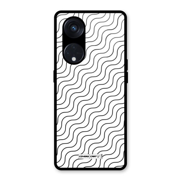 Wavy Pattern Glass Back Case for Reno8 T 5G