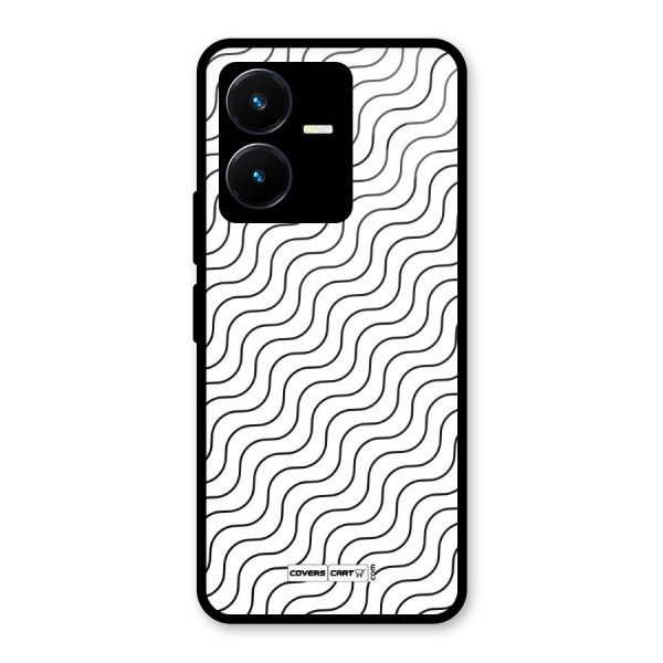 Wavy Pattern Glass Back Case for Vivo Y22