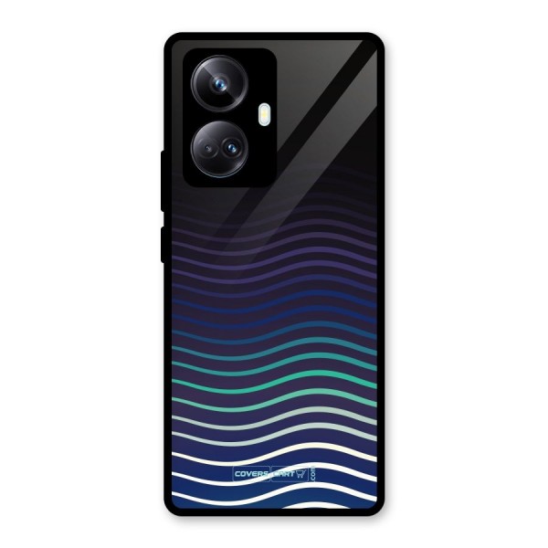 Wavy Stripes Glass Back Case for Realme 10 Pro Plus