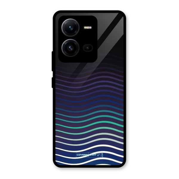 Wavy Stripes Glass Back Case for Vivo V25