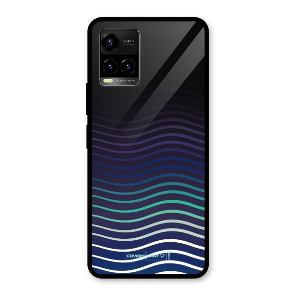 Wavy Stripes Glass Back Case for Vivo Y21G