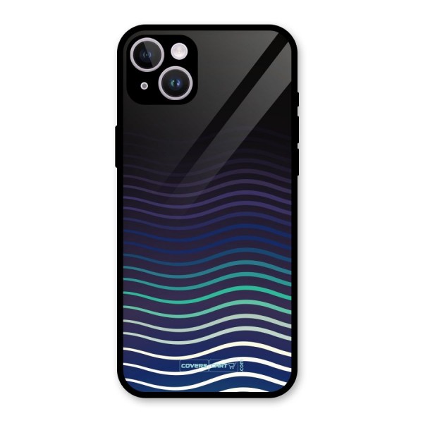 Wavy Stripes Glass Back Case for iPhone 14 Plus