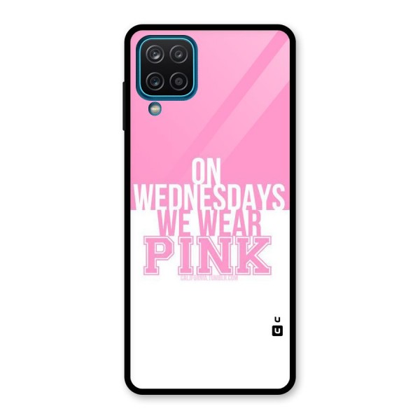 Wear Pink Glass Back Case for Galaxy A12