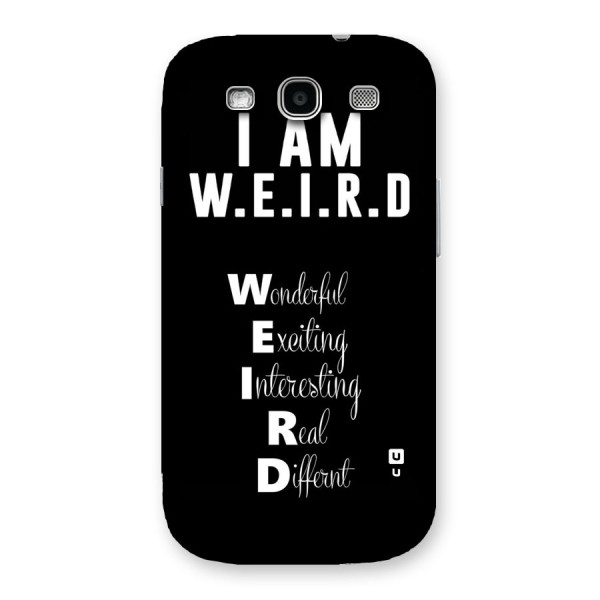 Weird Me Back Case for Galaxy S3 Neo