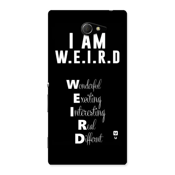 Weird Me Back Case for Sony Xperia M2