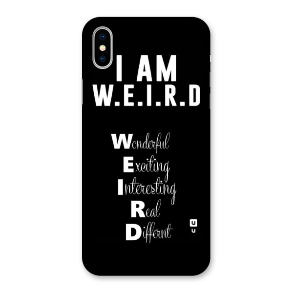 Weird Me Back Case for iPhone X