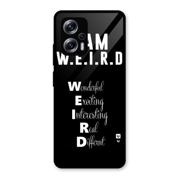 Weird Me Glass Back Case for Redmi K50i