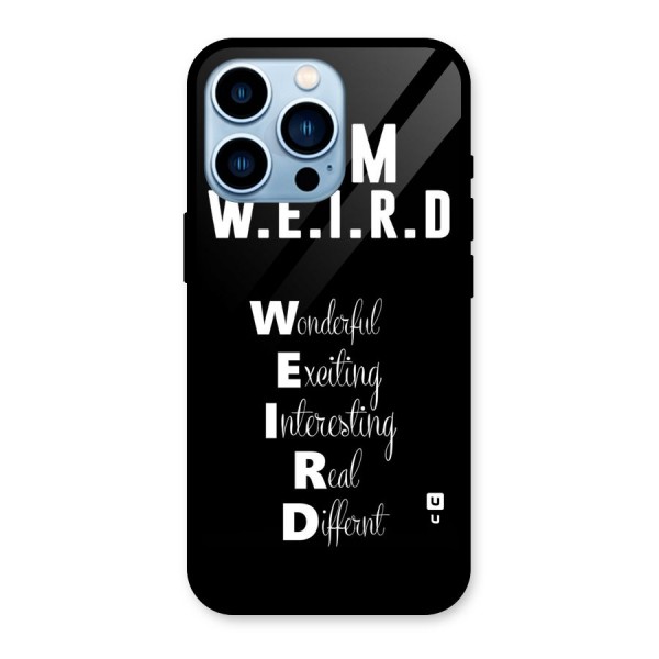 Weird Me Glass Back Case for iPhone 13 Pro