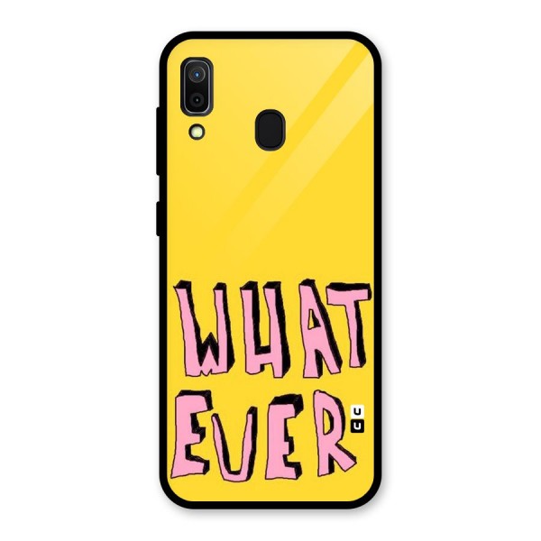 Whatever Yellow Glass Back Case for Galaxy A30