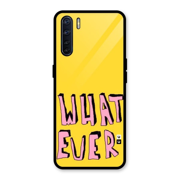 Whatever Yellow Glass Back Case for Oppo F15