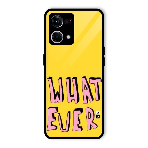 Whatever Yellow Glass Back Case for Oppo F21s Pro 4G