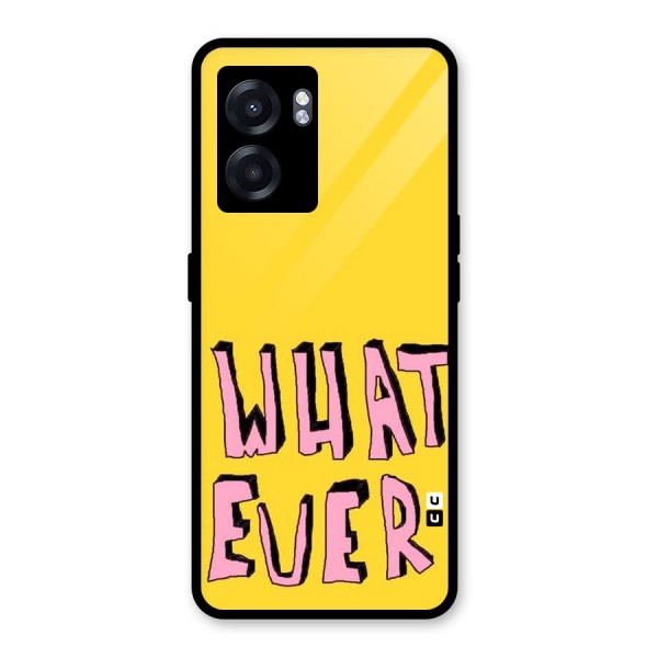 Whatever Yellow Glass Back Case for Oppo K10 (5G)