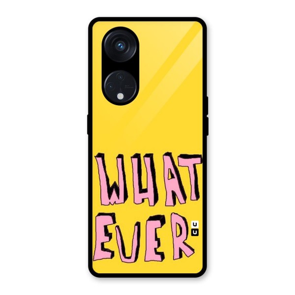 Whatever Yellow Glass Back Case for Reno8 T 5G