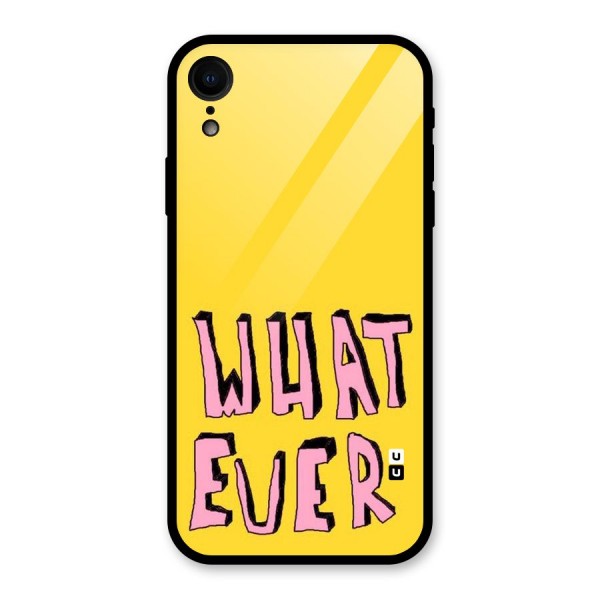 Whatever Yellow Glass Back Case for XR