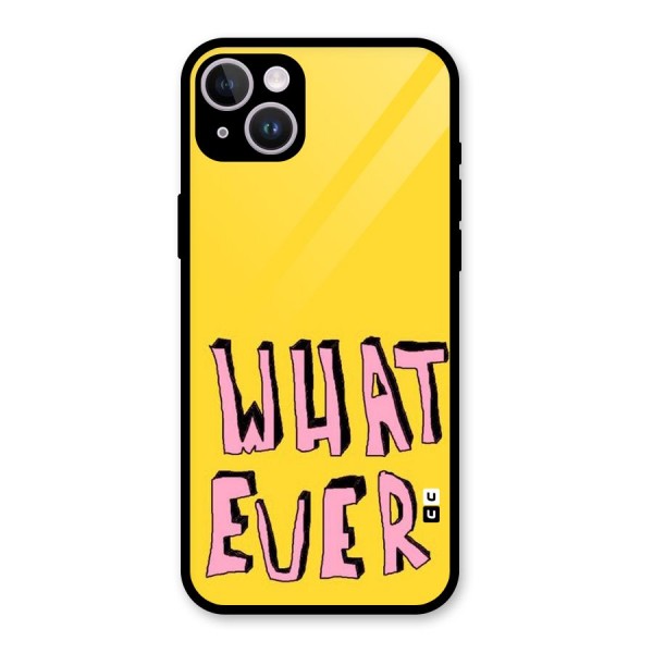 Whatever Yellow Glass Back Case for iPhone 14 Plus