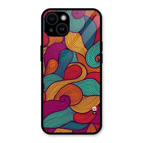 Whimsical Colors Glass Back Case for iPhone 14