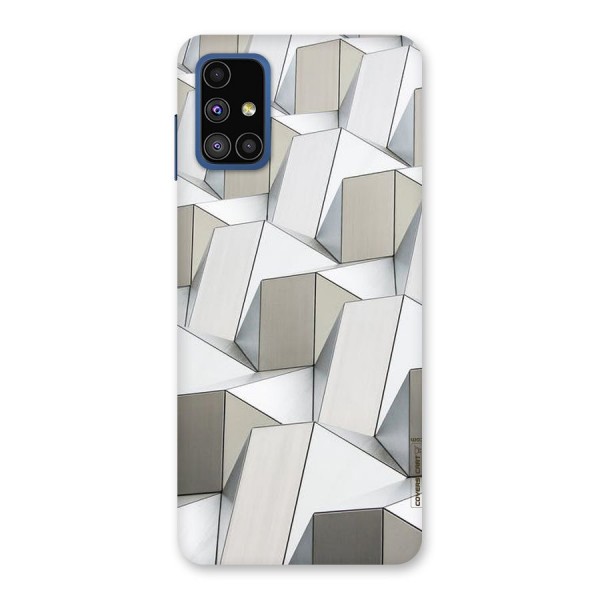 White Abstract Art Back Case for Galaxy M51