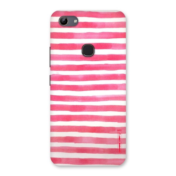 White And Pink Stripes Back Case for Vivo Y81