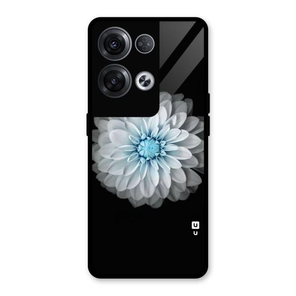 White Bloom Glass Back Case for Oppo Reno8 Pro 5G