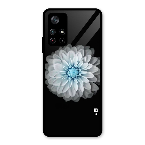 White Bloom Glass Back Case for Poco M4 Pro 5G