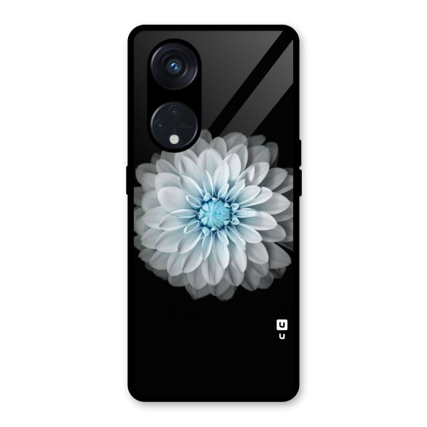 White Bloom Glass Back Case for Reno8 T 5G