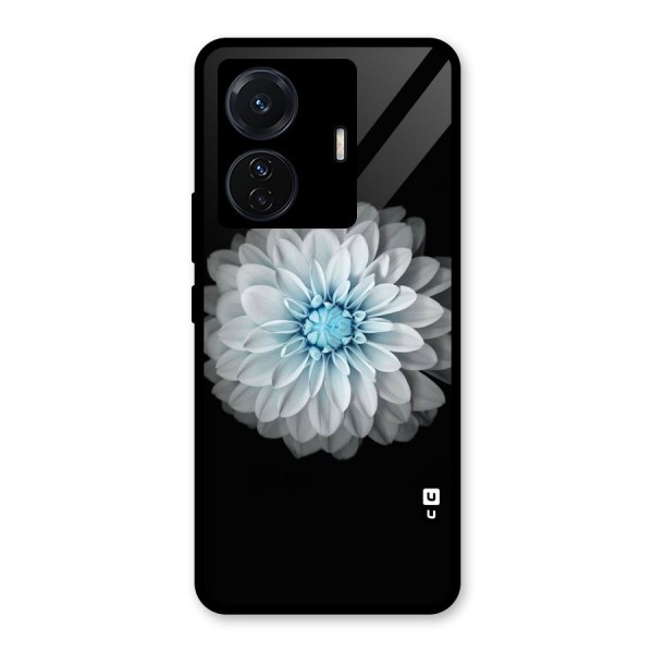 White Bloom Glass Back Case for Vivo T1 Pro