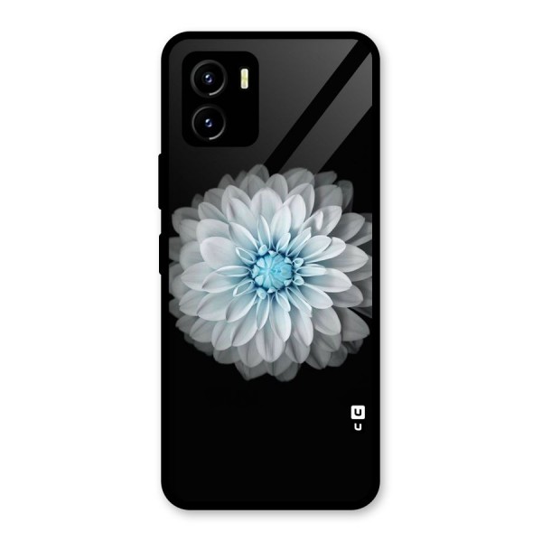 White Bloom Glass Back Case for Vivo Y15s