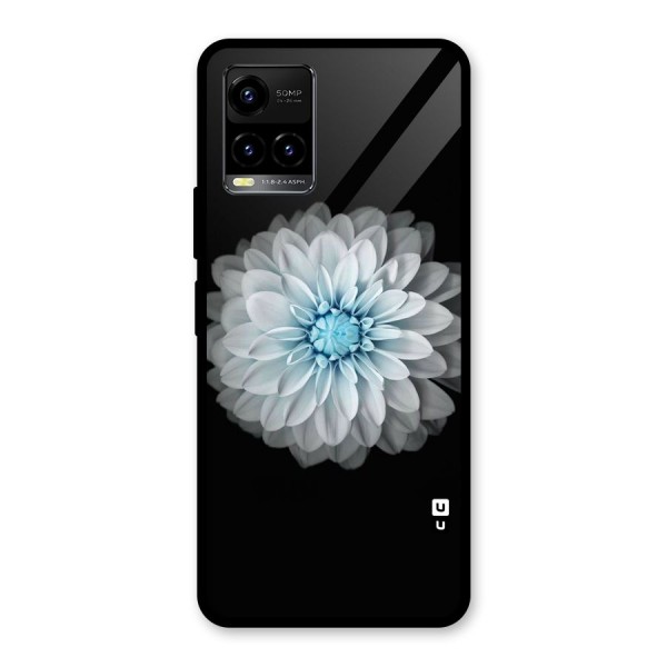 White Bloom Glass Back Case for Vivo Y21 2021