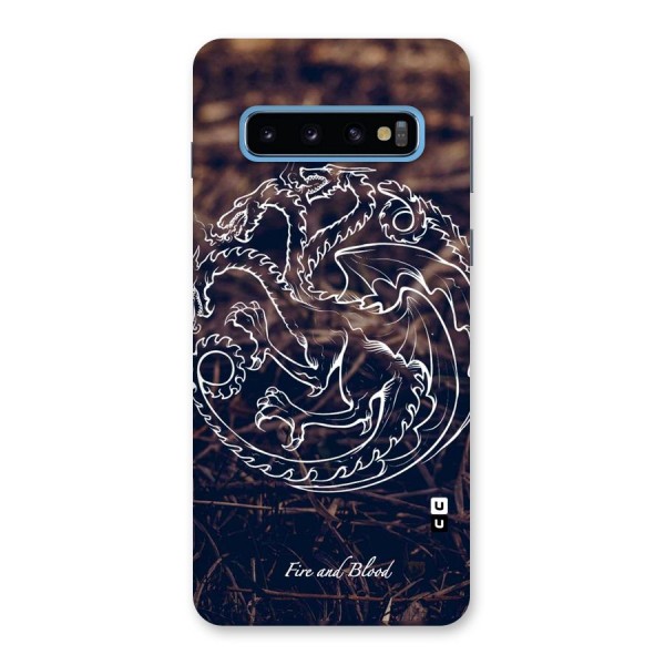 White Circle Back Case for Galaxy S10