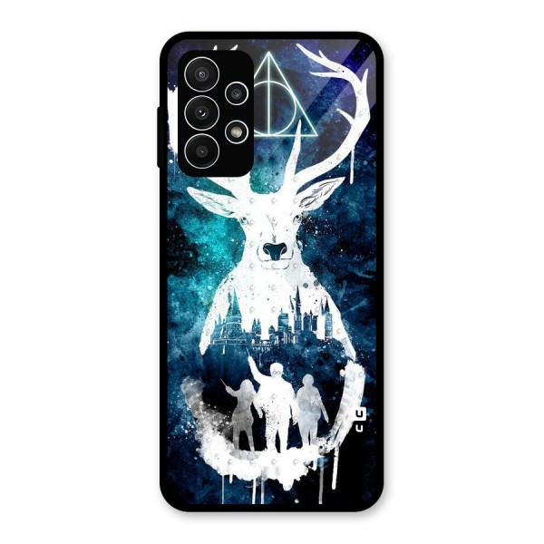 White Deer Glass Back Case for Galaxy A23