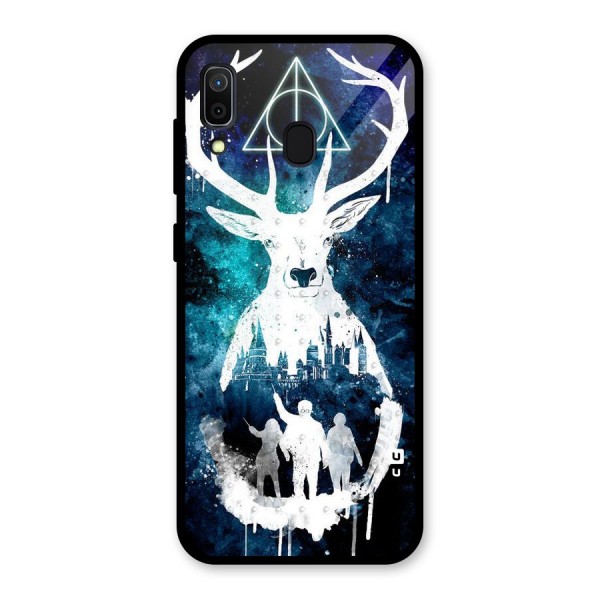 White Deer Glass Back Case for Galaxy A30